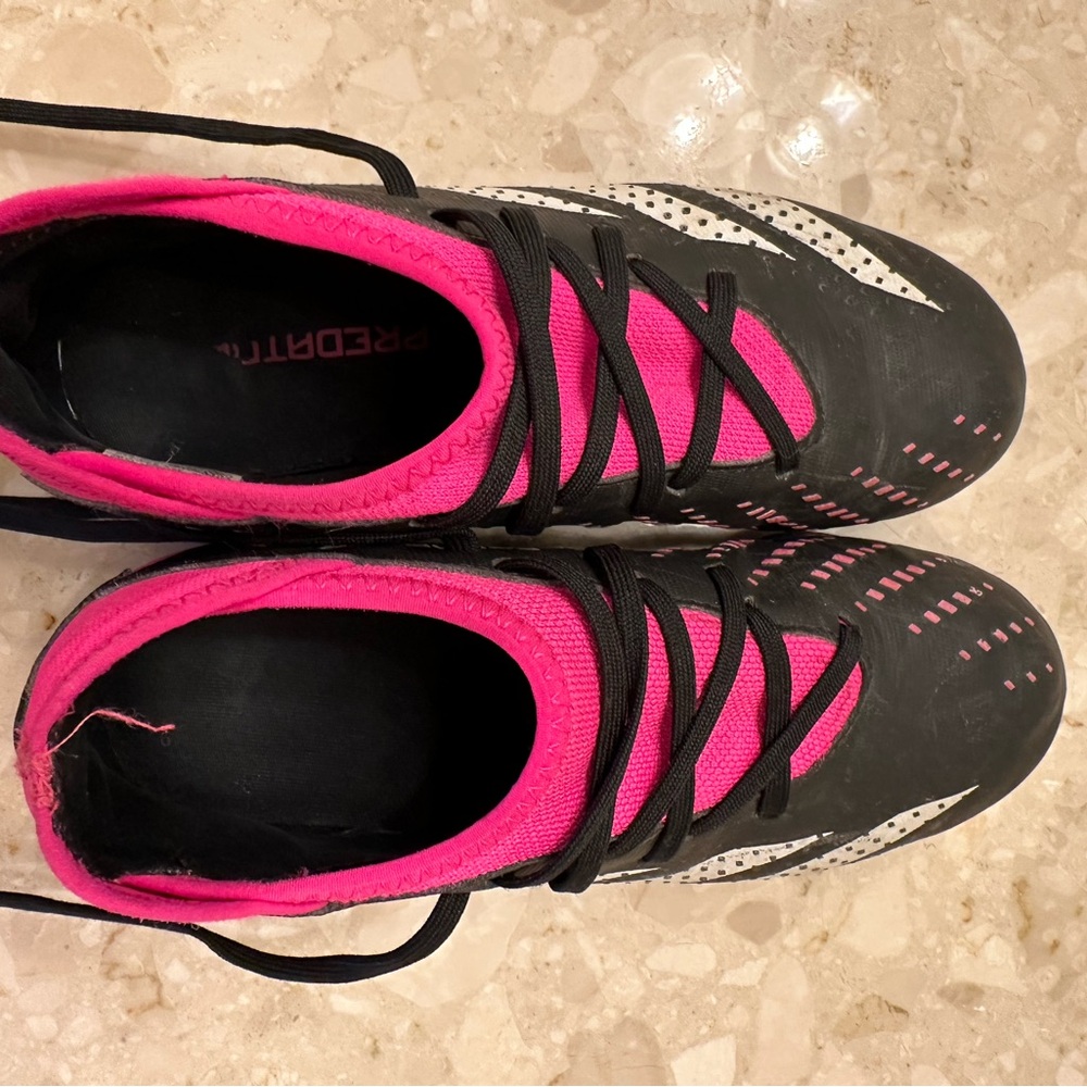 Girl’s Black and Pink Soccer Cleats